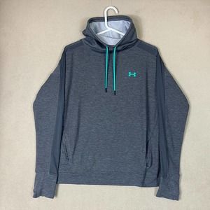 Under Armour Sweatshirt Adult Large Gray Featherweight Fleece Funnel Neck‎ Women